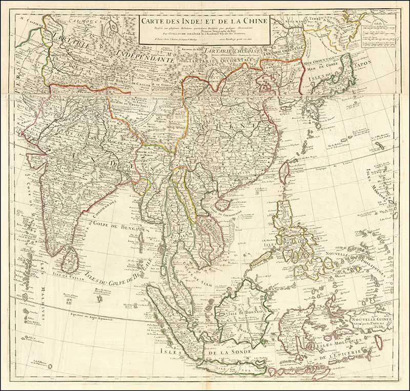 1705 map of India & China