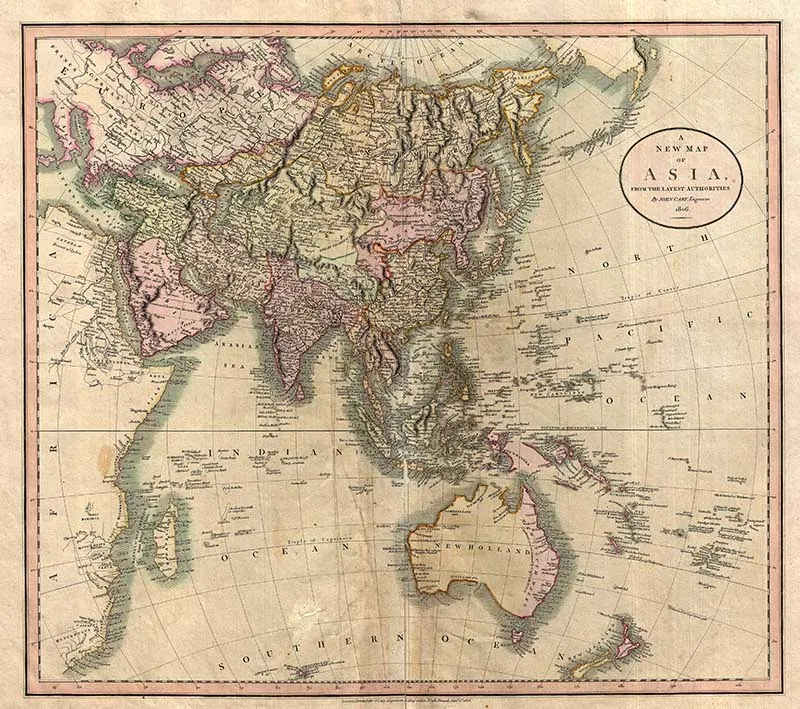 1806 Cary Map of Asia