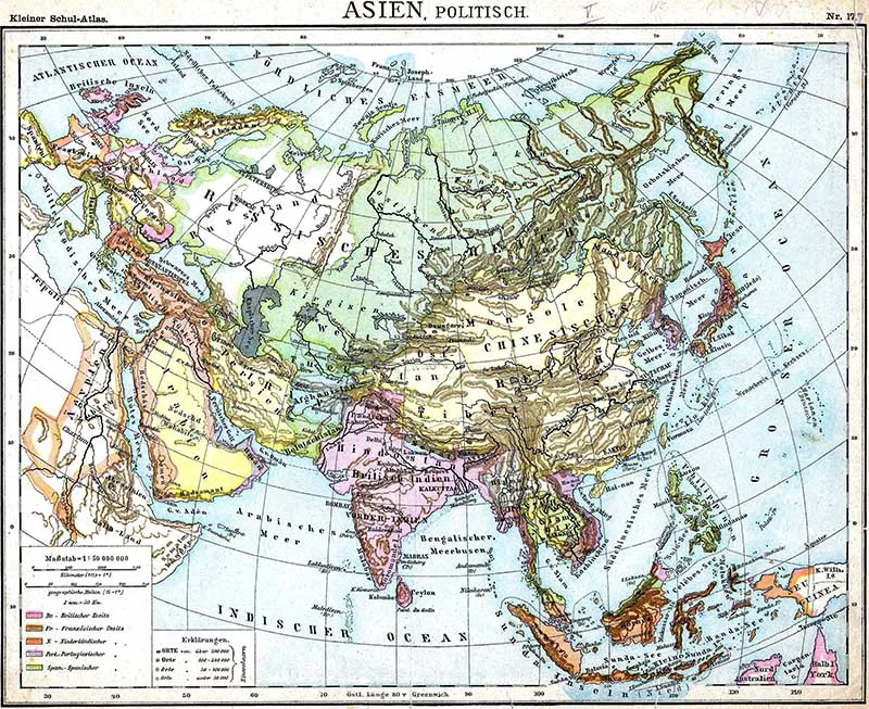 political map of Asia