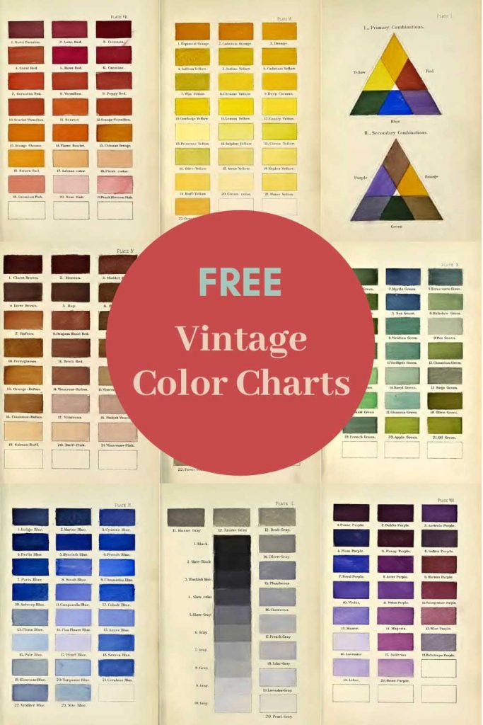 Vintage color charts
