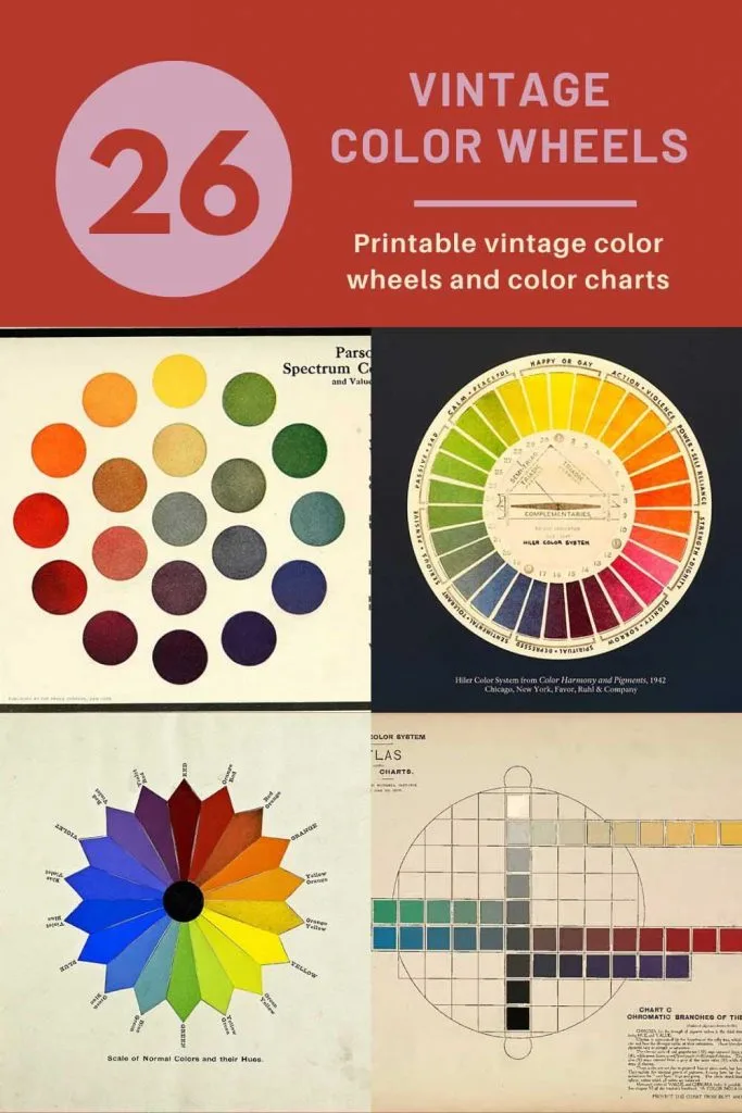 vintage color wheels and charts