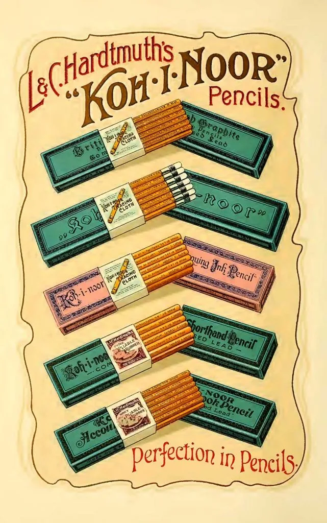 vintage color advert for pencils