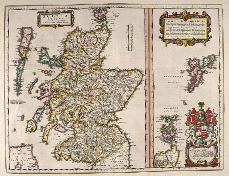 vintage maps of Scotland