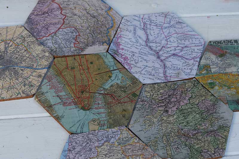 All map cork hexagons