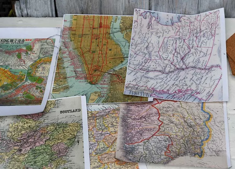 Printed fabric maps