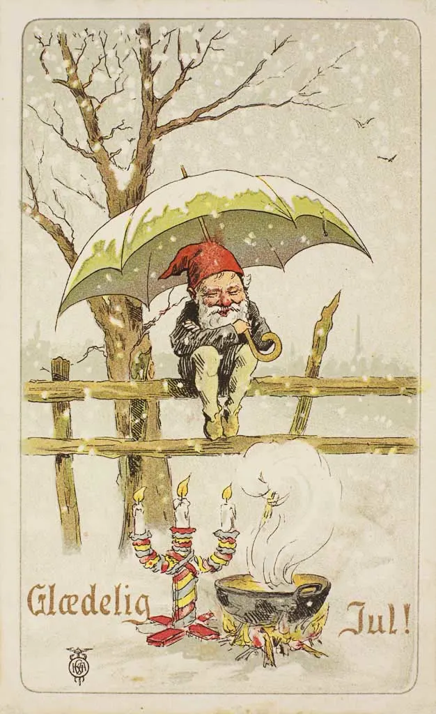 illustrations of Scandinavian gnomes
