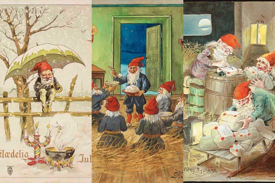 Illustrations of Scandinavian gnomes