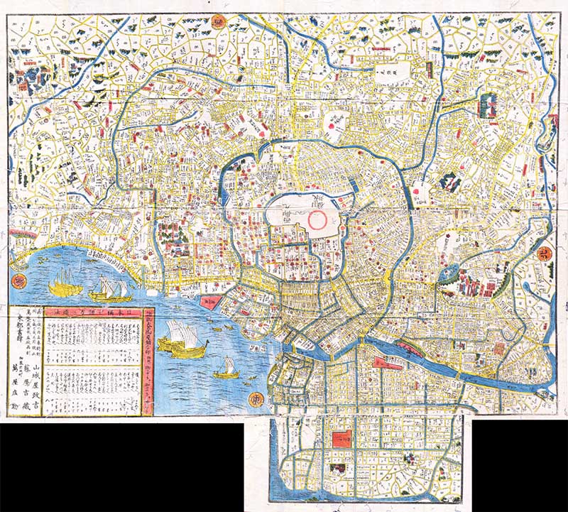 1849_Edo_Period_Japanese_Woodcut_Map_of_Edo_or_Tokyo_