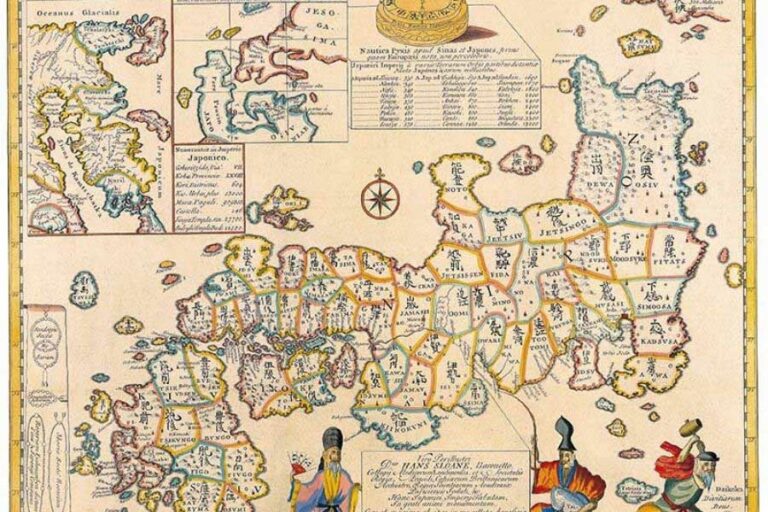 vintage maps of japan