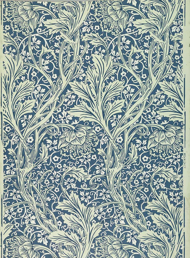 Arcadia in green blue william morris