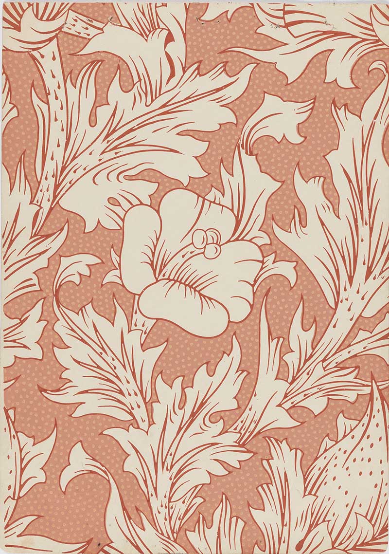 Horn Poppy Orange william Morris pattern