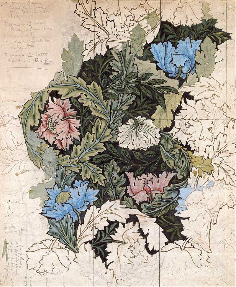 Original William Morris flower pattern
