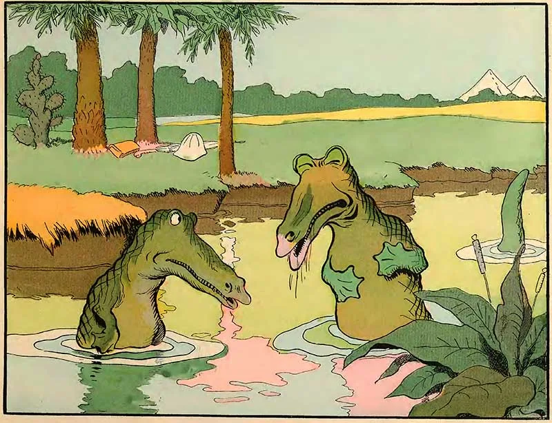 crocodiles on the banks of the Nile