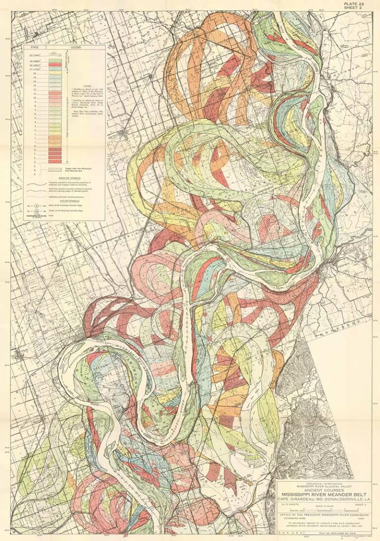 Free Old Mississippi River Maps Including Harold Fisk's - Picture Box Blue
