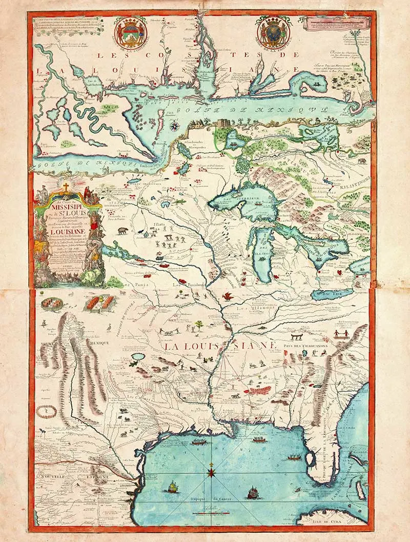1718 Map of the Mississippi River