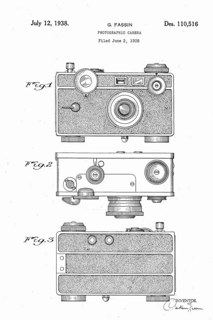 1938 camera-patent