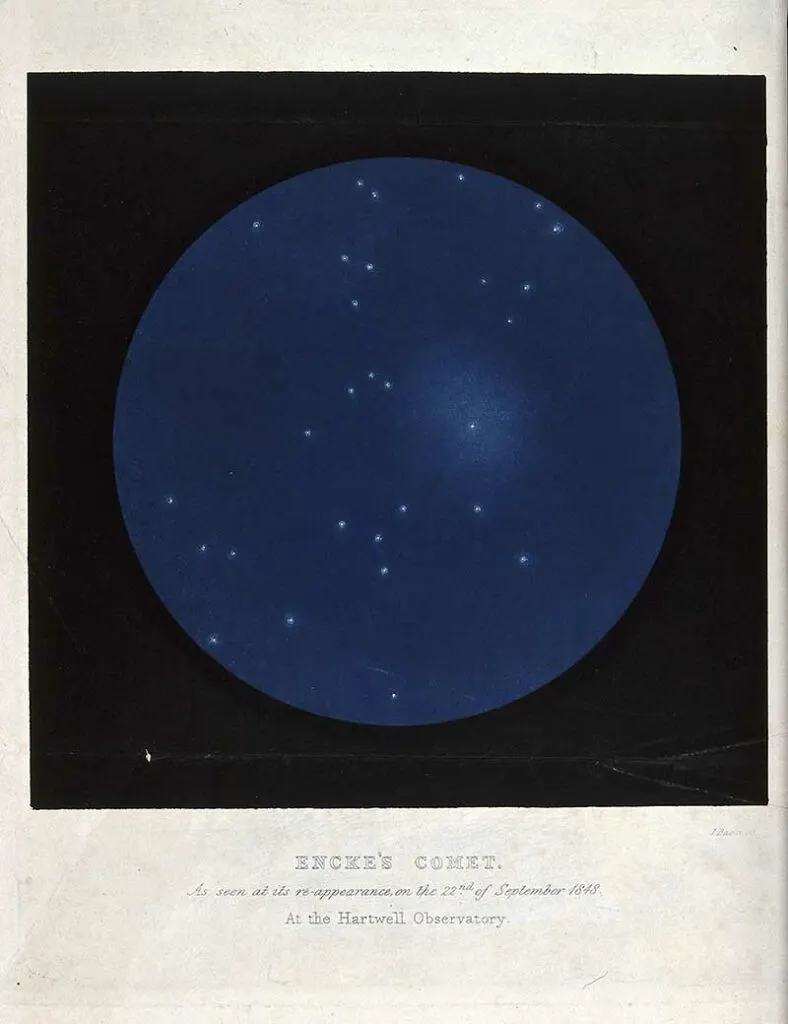 Astronomical poster of Encke's comet