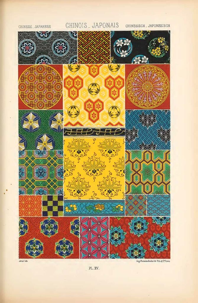 Patterns From L’ornement Polychrome by Albert Racinet - Picture Box Blue