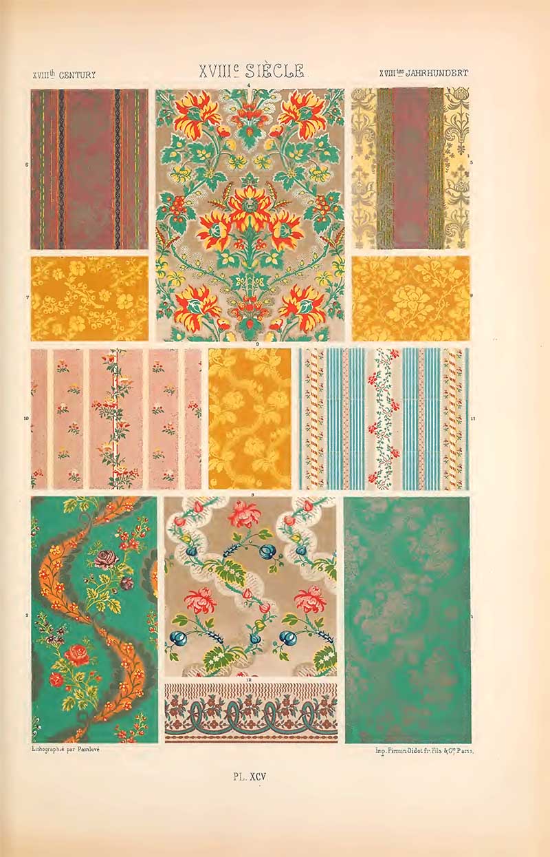 Eighteenth century patterns for silks