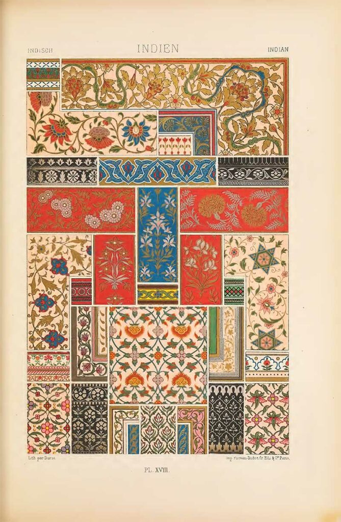 Patterns From L’ornement Polychrome by Albert Racinet - Picture Box Blue