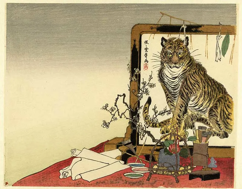 Japanese-Woodblock-tiger