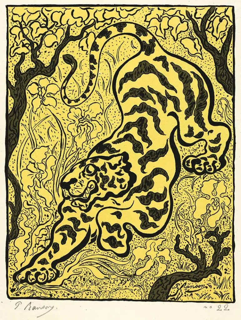 tiger drawings in the jungle
