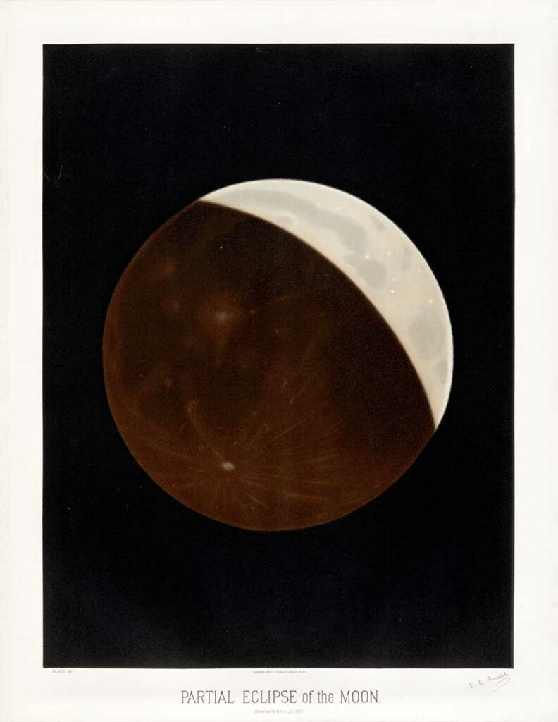Toruvelot's Astronomical posters of partial eclipse of the moon