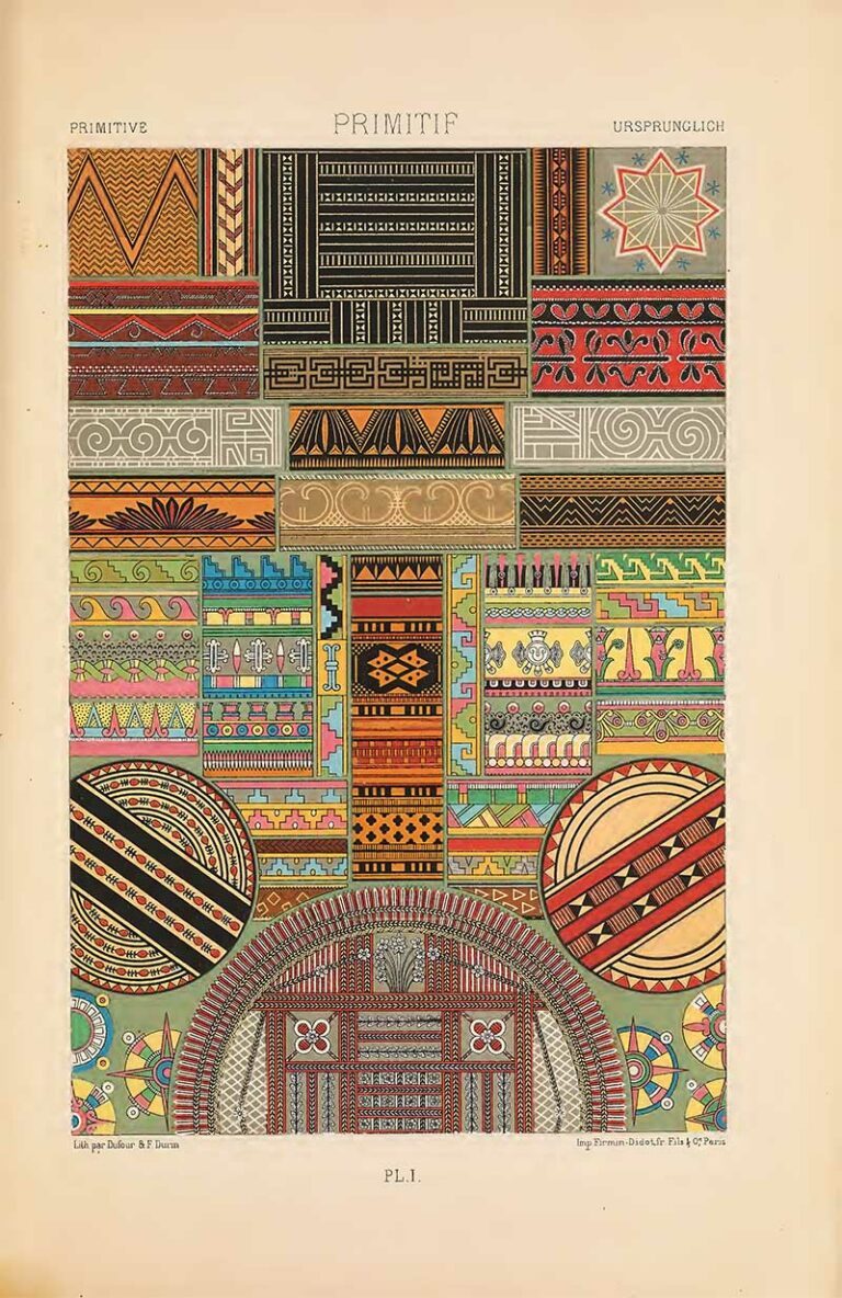 Patterns From L’ornement Polychrome by Albert Racinet - Picture Box Blue