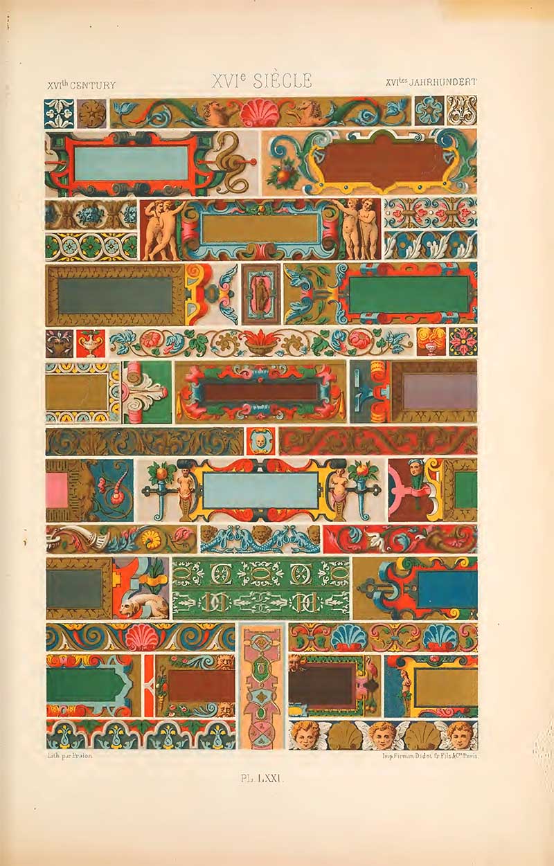 Sixteenth Century Cartouches L'Ornement Polychrome