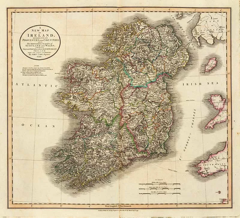 1799 Cary Map Of Ireland 
