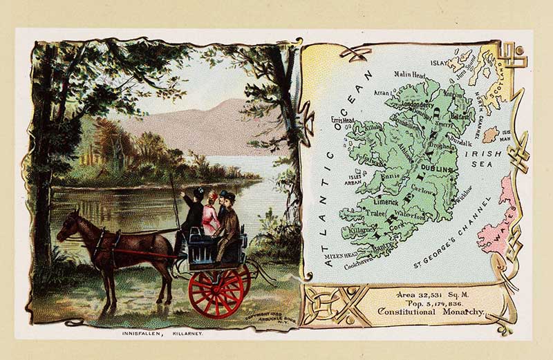 Postcard Pictorial Map of Ireland