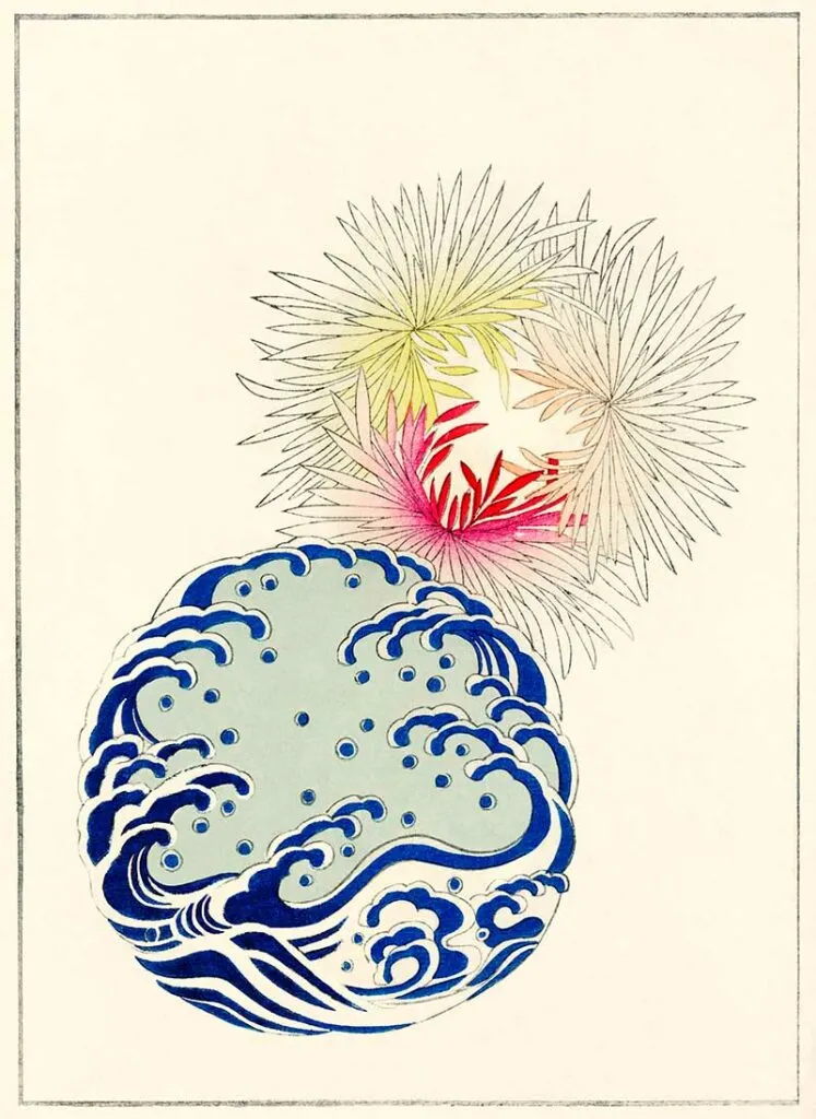 Nature illustration from Bijutsu Sekai (1893-1896) by Watanabe S