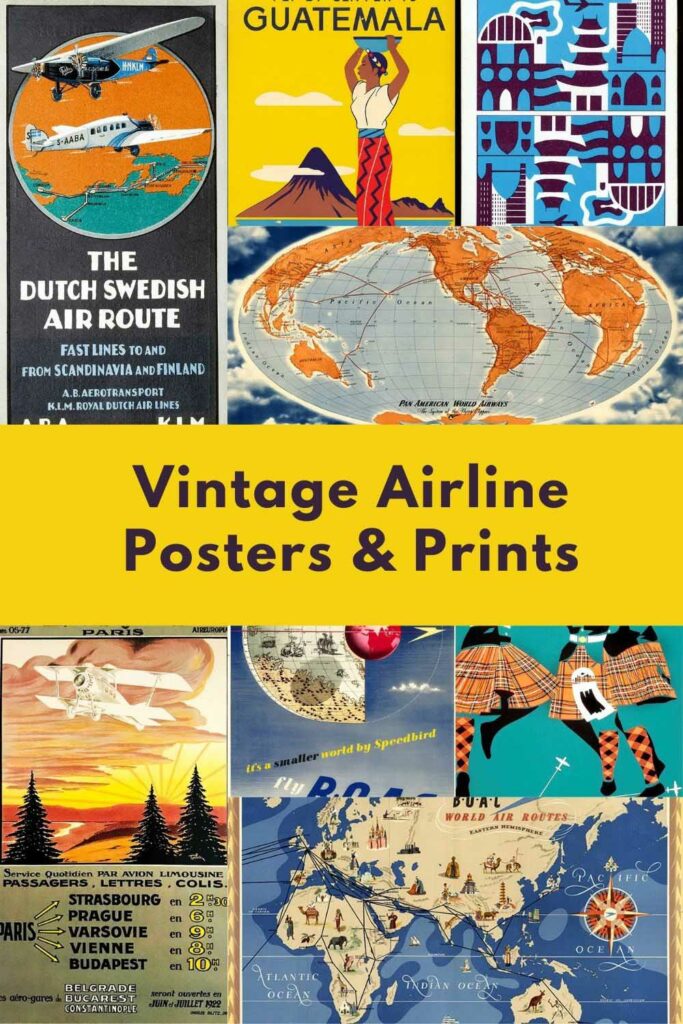 Vintage Airline Posters and Prints