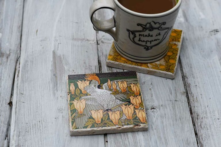 Art nouveau DIY tile coasters