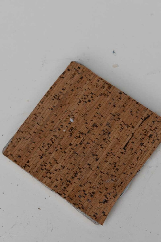 Gluing cork to tile back
