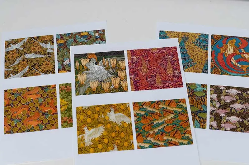 Decoupage paper tile prints