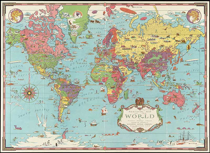 Chase Mercator Map of the World
