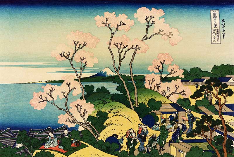 Cherry blossom Mt fuji Hokusai