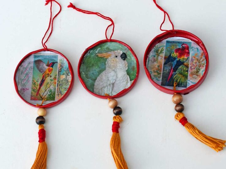How to make picture lid ornaments