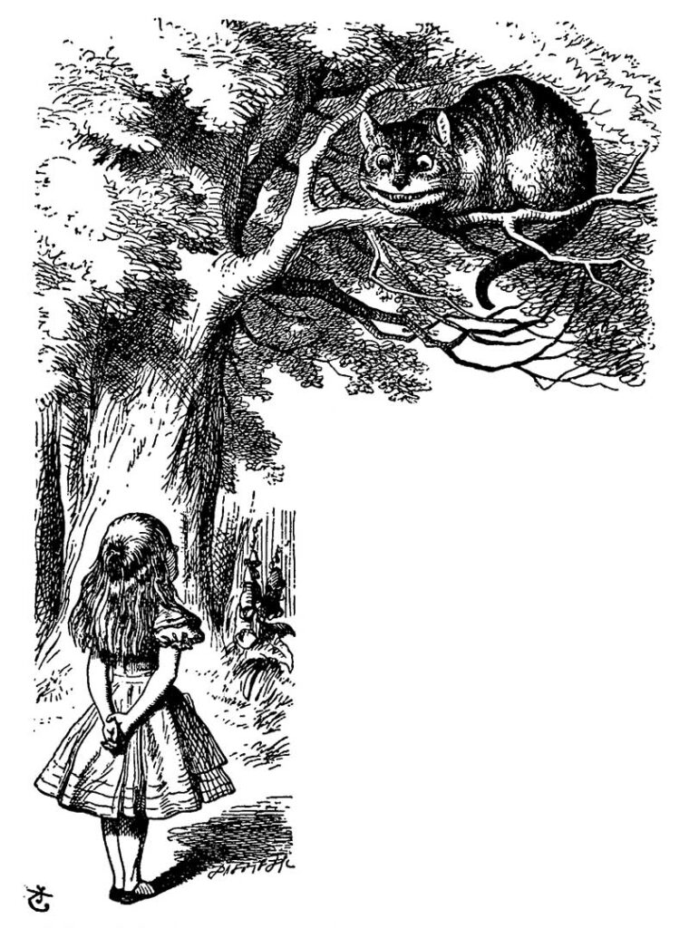 Alice In Wonderland and the Cheshire Cat C