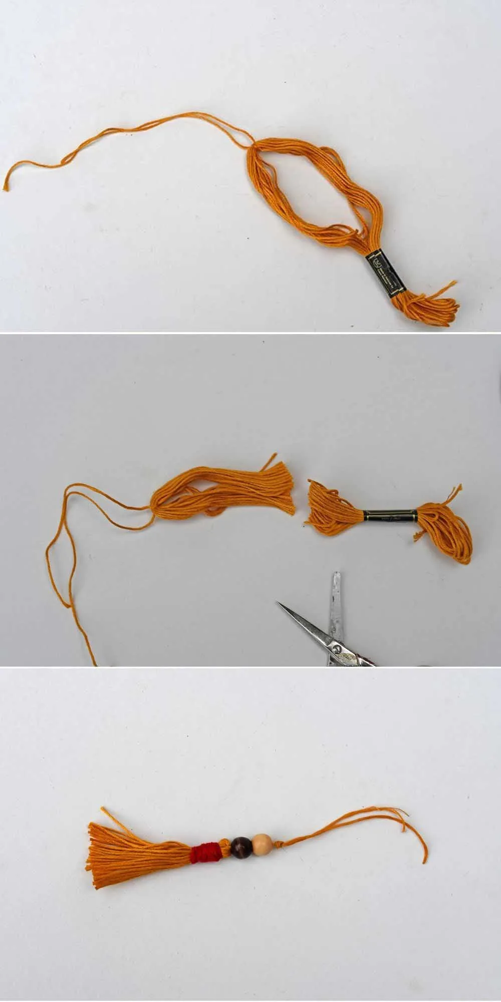 making a thread tassel