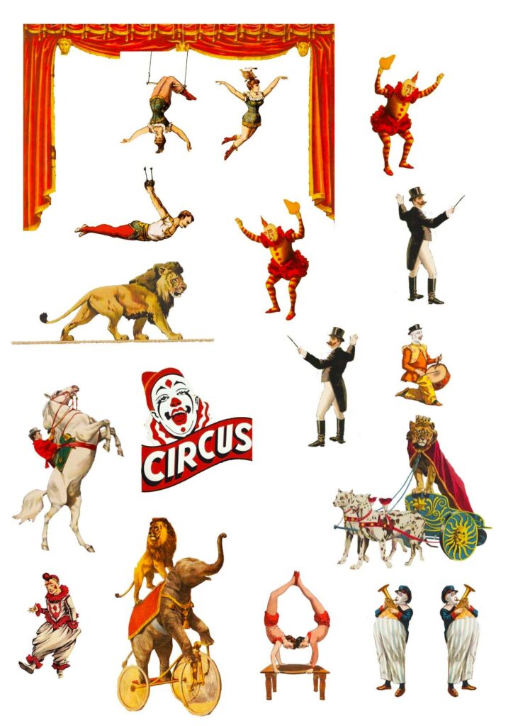 Vintage circus clip art