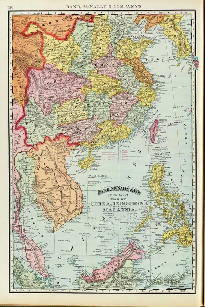Rand MacNally 1897 map of china