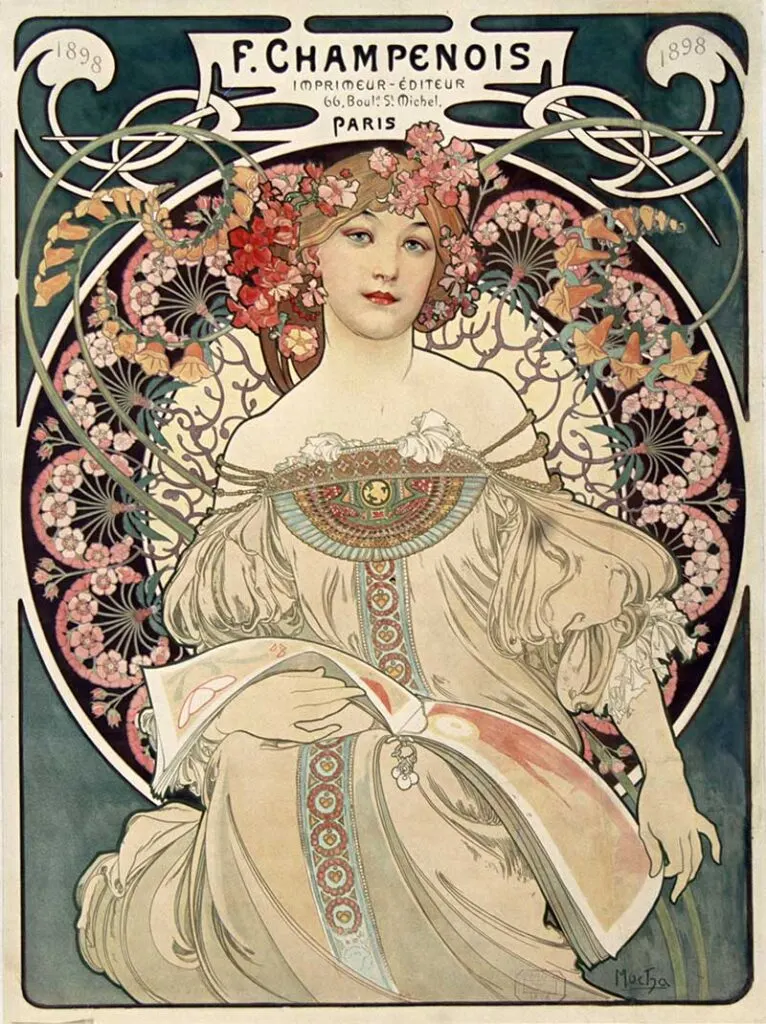 1898 Adolpha Mucha Advertisement Poster