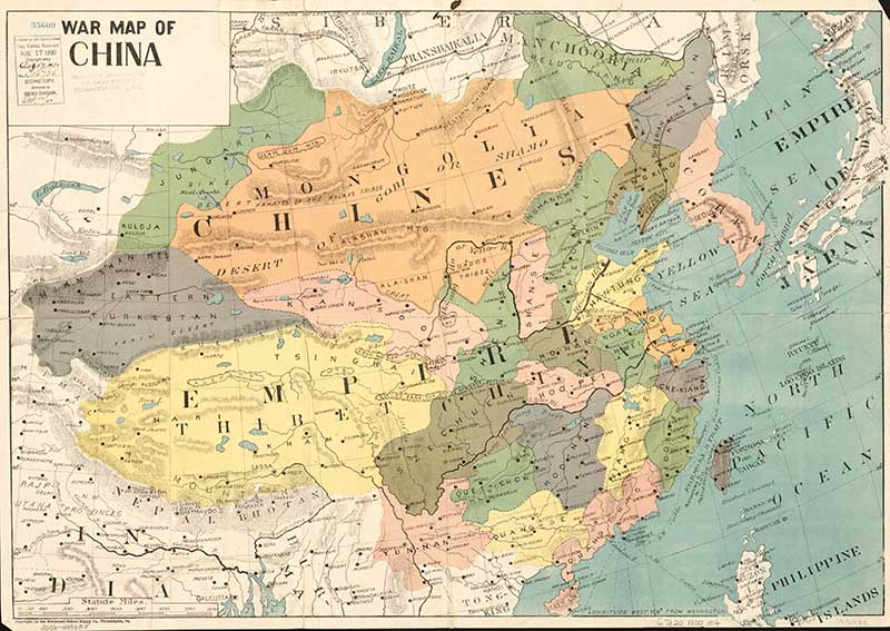 1900 War Map of China