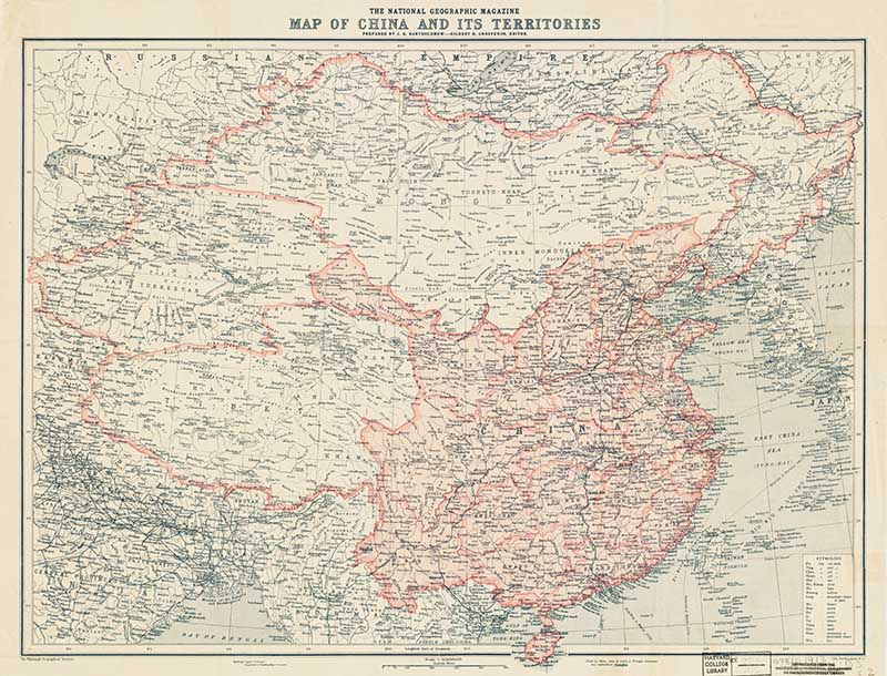 National Geographic Magazine Map of China