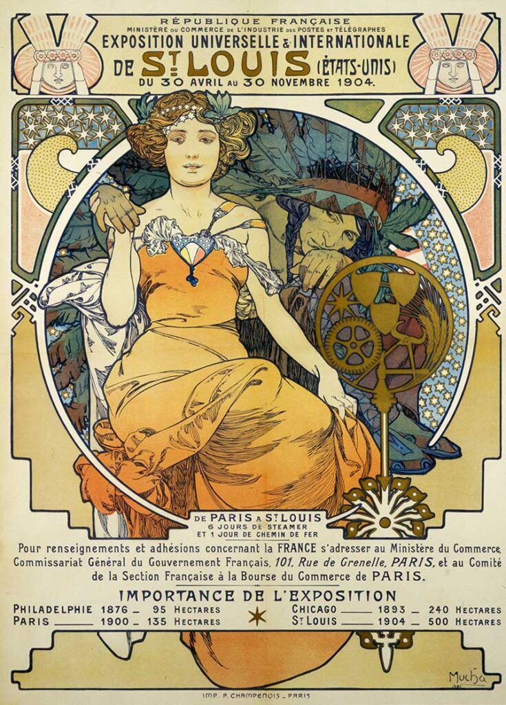 Art Nouveau Advertisement poster for world's fair St Louis 1904