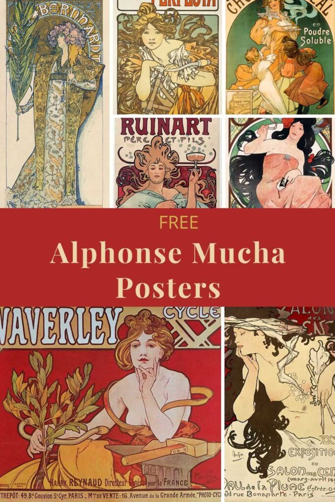 Collection of Alphonse Mucha Advertisement prints