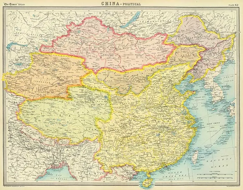 1922 Political map of China