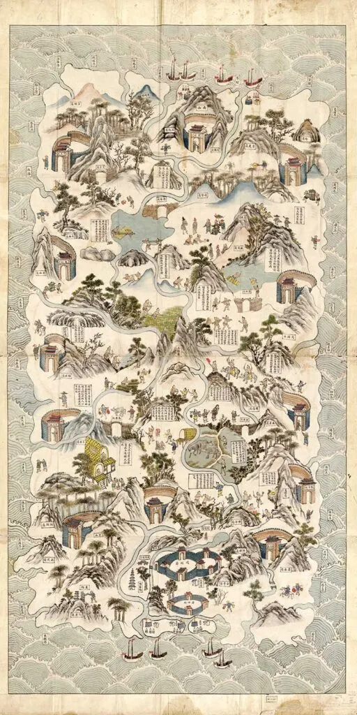 Old Map of Hainan China